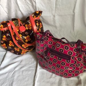Two Button Up Vera Bradley Frill Handbags